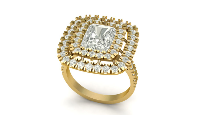 ENGAGEMENT FILIGREE DIMOND RINGS 3D PRINTABLE MODEL Modèles 3D en vedette .c4d .max .obj .3ds .fbx .stl .blend 