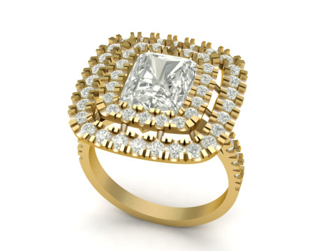 ENGAGEMENT FILIGREE DIMOND RINGS 3D PRINTABLE MODEL 3D Принт Модель