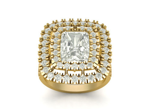 ENGAGEMENT FILIGREE DIMOND RINGS 3D PRINTABLE MODEL Modèles 3D en vedette