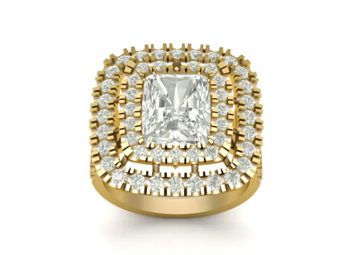 ENGAGEMENT FILIGREE DIMOND RINGS 3D PRINTABLE MODEL 3D Print Model