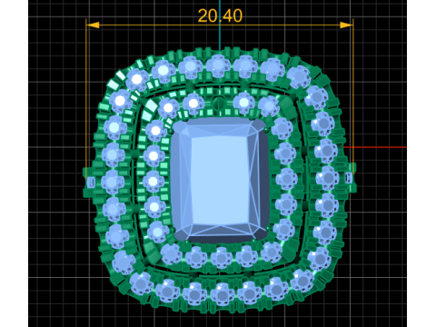 ENGAGEMENT FILIGREE DIMOND RINGS 3D PRINTABLE MODEL Modèles 3D en vedette