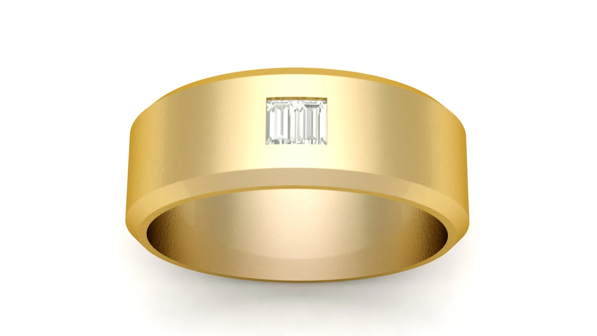 SINGLE DIMOND RING FOR MEN 3D PRINTABLE MODEL 3D Print Model .c4d .max .obj .3ds .fbx .stl .blend