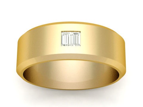 SINGLE DIMOND RING FOR MEN 3D PRINTABLE MODEL 3D प्रिंट मॉडल