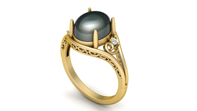 FILIGREE ENGAGEMENT RING 3D PRINTABLE MODEL 3D Print Model .c4d .max .obj .3ds .fbx .stl .blend 