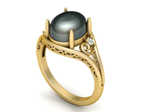 FILIGREE ENGAGEMENT RING 3D PRINTABLE MODEL 3D Print Model