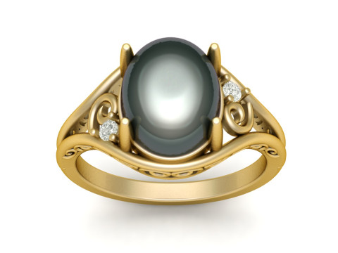 FILIGREE ENGAGEMENT RING 3D PRINTABLE MODEL 3D Print Model