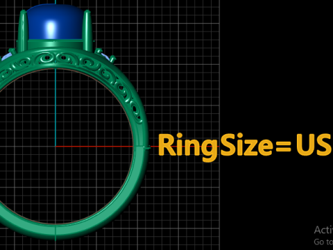 FILIGREE ENGAGEMENT RING 3D PRINTABLE MODEL 3D Print Model