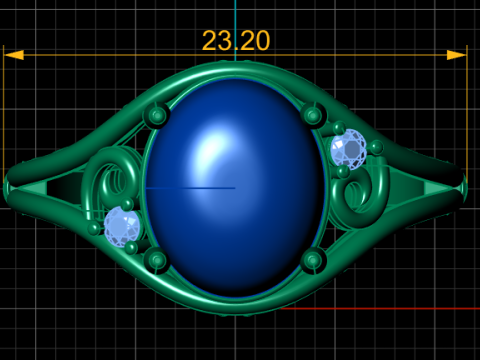 FILIGREE ENGAGEMENT RING 3D PRINTABLE MODEL 3D Print Model