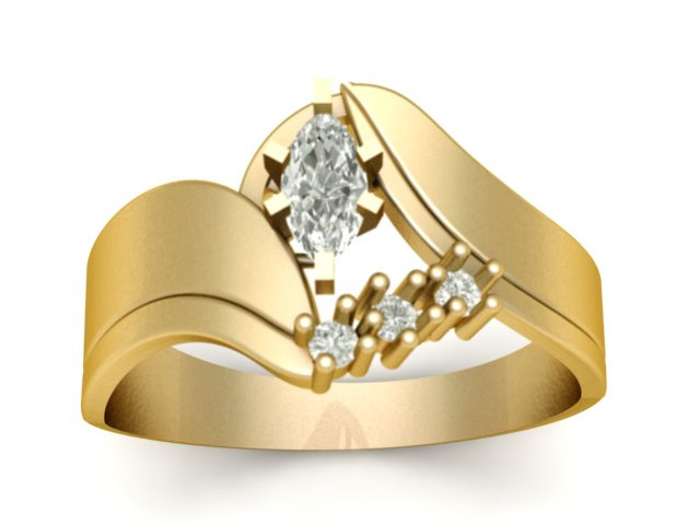 LUXURY ENGAGEMENT DIMOND RING 3D PRINTABLE MODEL Modelo de Impressão 3D .c4d .max .obj .3ds .fbx .stl .blend