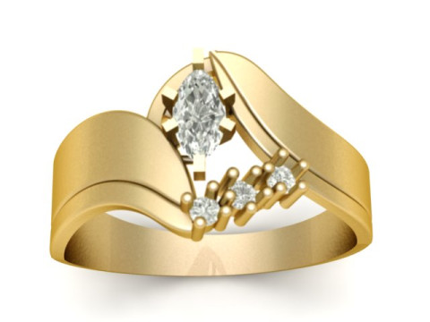 LUXURY ENGAGEMENT DIMOND RING 3D PRINTABLE MODEL Modèles 3D en vedette