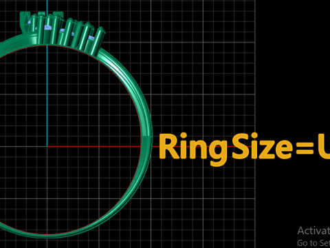 LUXURY ENGAGEMENT DIMOND RING 3D PRINTABLE MODEL Modelo de Impressão 3D