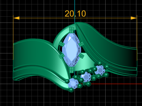 LUXURY ENGAGEMENT DIMOND RING 3D PRINTABLE MODEL Modelo de Impressão 3D