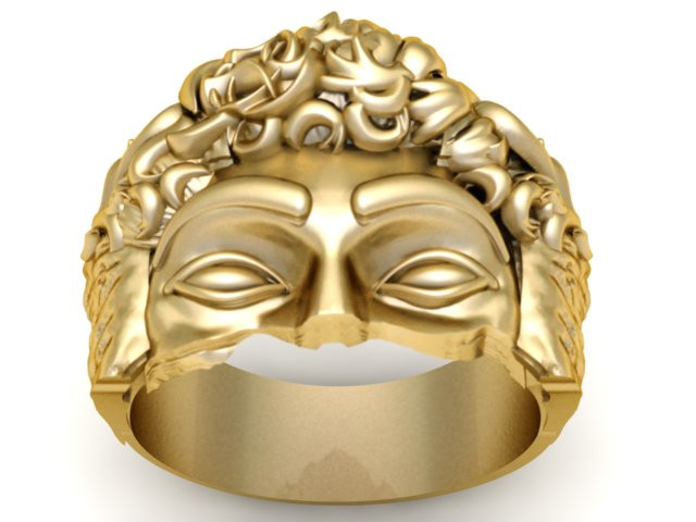 MONA LISA HEAD RING 3D PRINTABLE MODEL 3D Принт Модель .c4d .max .obj .3ds .fbx .stl .blend 