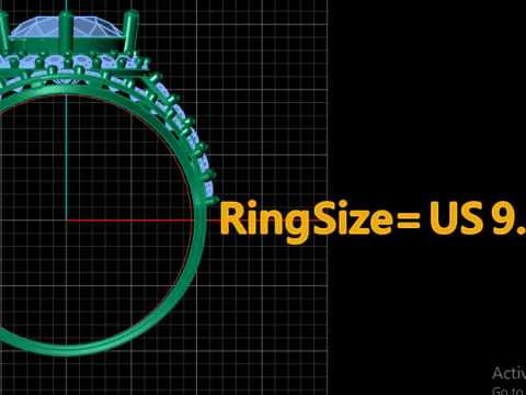 LUXURY FILIGREE DIMOND RING 3D PRINTABLE MODEL 3D Print Model