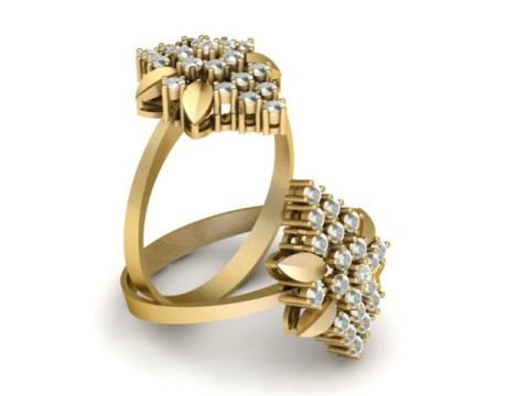 SOLITAIRE ENGAGEMENT RING 3D PRINTABLE MODEL 3Dプリントモデル