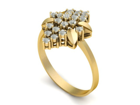 SOLITAIRE ENGAGEMENT RING 3D PRINTABLE MODEL 3Dプリントモデル