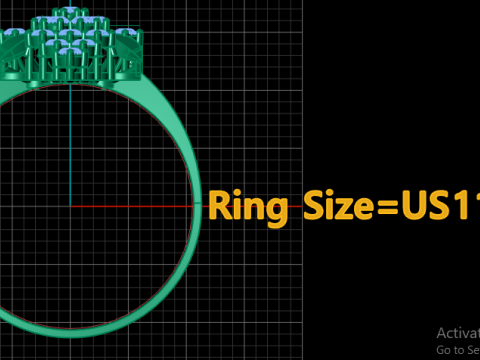 SOLITAIRE ENGAGEMENT RING 3D PRINTABLE MODEL 3Dプリントモデル