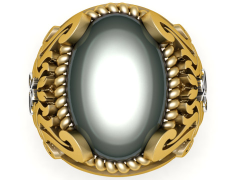 EXQUISITE 3D PRINTABLE ALI SWORD RING A SYMBOL OF MUSLIM HERITAGE 3D Baskı Modeli