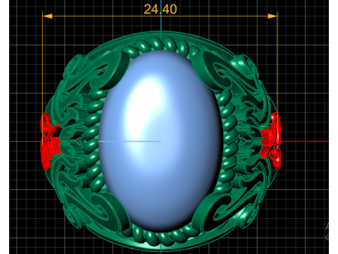 EXQUISITE 3D PRINTABLE ALI SWORD RING A SYMBOL OF MUSLIM HERITAGE 3D Baskı Modeli