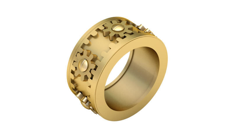 MOVING GEARS RING FOR MEN 3D PRINTABLE MODEL 3D 프린트 모델 .c4d .max .obj .3ds .fbx .stl .blend 