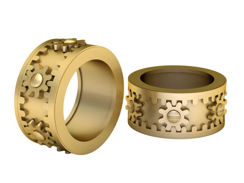 MOVING GEARS RING FOR MEN 3D PRINTABLE MODEL 3D 프린트 모델