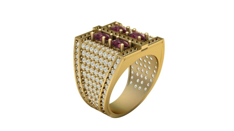 FILIGREE DIMOND RING FOR MEN 3D PRINTABLE MODEL 3D Print Model .c4d .max .obj .3ds .fbx .stl .blend 