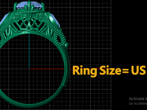 FILIGREE ENGAGEMENT RING 3D PRINTABLE MODEL Modello di stampa 3D