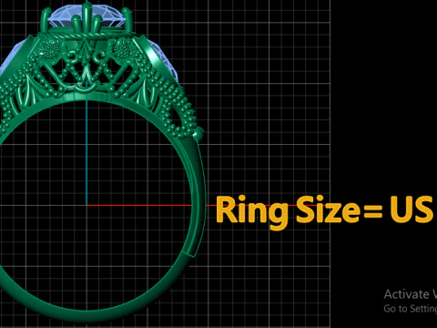 FILIGREE ENGAGEMENT RING 3D PRINTABLE MODEL 3D Print Model