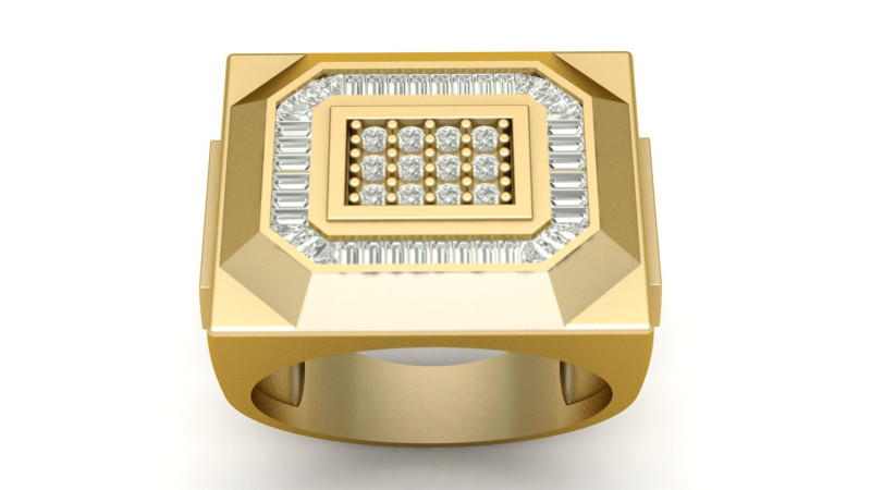 HIP HOP MEN FASHION RING 3D PRINTABLE MODEL 3D 프린트 모델 .c4d .max .obj .3ds .fbx .stl .blend 