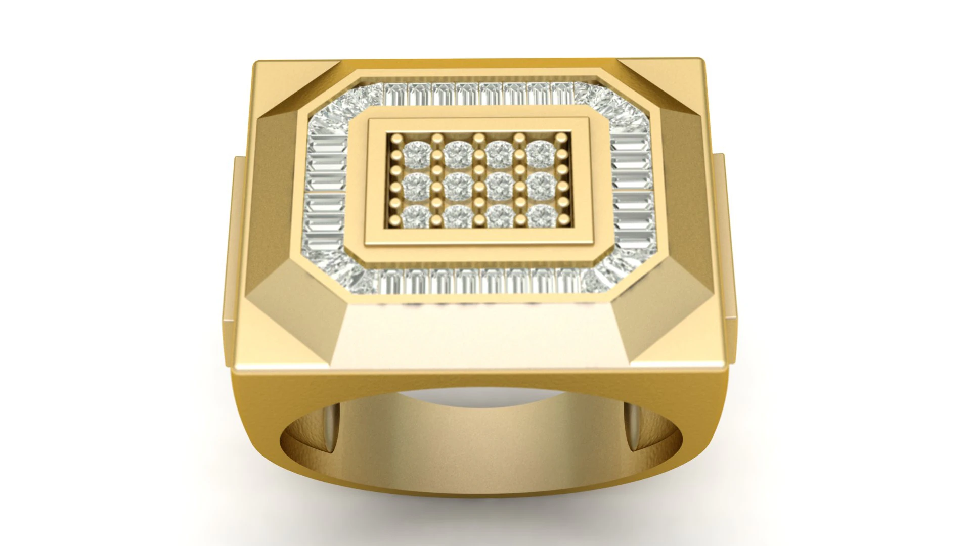 HIP HOP MEN FASHION RING 3D PRINTABLE MODEL 3D Print Model .c4d .max .obj .3ds .fbx .stl .blend 