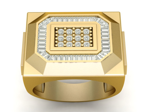 HIP HOP MEN FASHION RING 3D PRINTABLE MODEL Modelo de impresión 3D