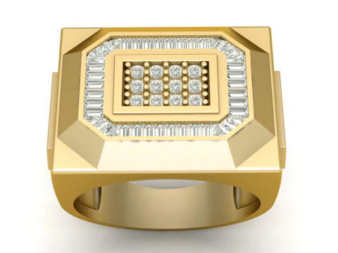 HIP HOP MEN FASHION RING 3D PRINTABLE MODEL 3D Print Model