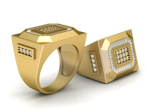 HIP HOP MEN FASHION RING 3D PRINTABLE MODEL 3D Print Model