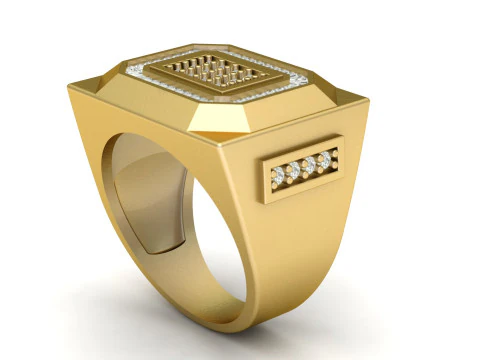 HIP HOP MEN FASHION RING 3D PRINTABLE MODEL 3D Print Model