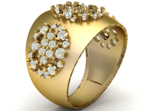 LUXURY FILIGREE RING FOR WOMEN 3D PRINTABLE MODEL 3D Принт Модель