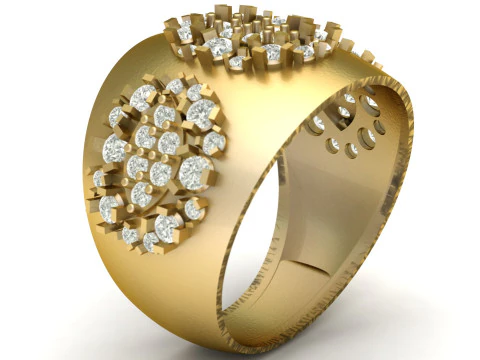 LUXURY FILIGREE RING FOR WOMEN 3D PRINTABLE MODEL 3D Print Model