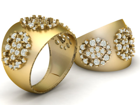 LUXURY FILIGREE RING FOR WOMEN 3D PRINTABLE MODEL 3D प्रिंट मॉडल