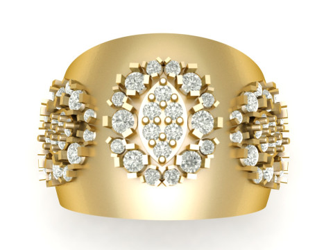 LUXURY FILIGREE RING FOR WOMEN 3D PRINTABLE MODEL 3D प्रिंट मॉडल