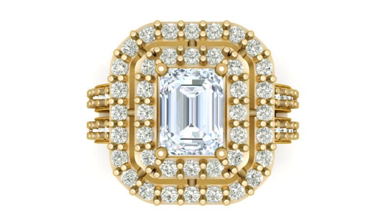 FILIGREE ENGAGEMENT DIMOND RING 3D PRINTABLE MODEL Modello di stampa 3D .c4d .max .obj .3ds .fbx .stl .blend