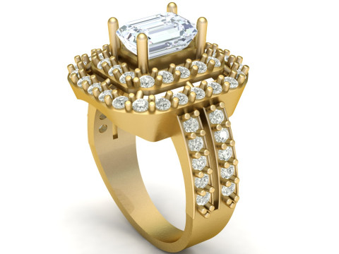 FILIGREE ENGAGEMENT DIMOND RING 3D PRINTABLE MODEL Modello di stampa 3D