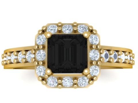 WOMEN SOLITAIRE RING 3D PRINTABLE MODEL 3D Принт Модель