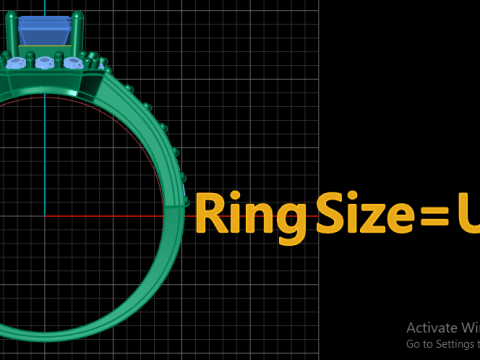 WOMEN SOLITAIRE RING 3D PRINTABLE MODEL 3D Принт Модель