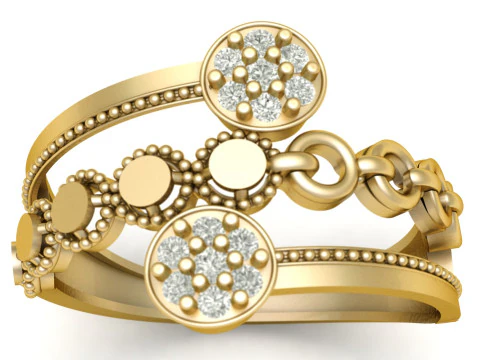 CINCIN BERLIAN SOLITAIRE KETERLIBATAN MODEL CETAK 3D Model Cetak 3D