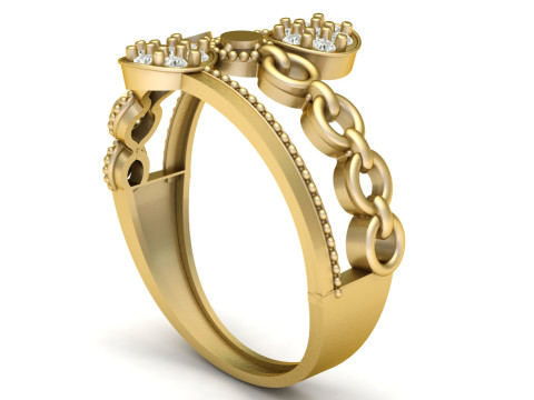 ENGAGEMENT SOLITAIRE DIMOND RINGS 3D PRINTABLE MODEL 3D प्रिंट मॉडल