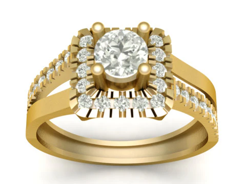 LUXURY FILIGREE DIMOND RING FO WOMEN 3D PRINTABLE MODEL 3D Print Model