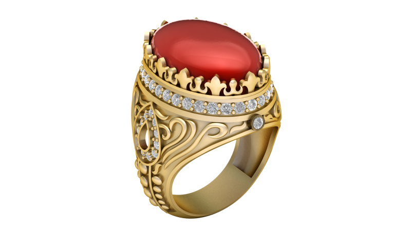 TURKISH MEN FASHION RING 3D PRINTABLE MODEL 3D 打印模型 .c4d .max .obj .3ds .fbx .stl .blend 