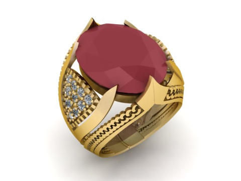 TURKISH MEN FASHION RING 3D PRINTABLE MODEL 3D Print Model