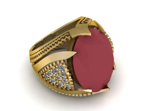 TURKISH MEN FASHION RING 3D PRINTABLE MODEL 3D 프린트 모델