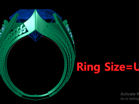 TURKISH MEN FASHION RING 3D PRINTABLE MODEL 3D 프린트 모델