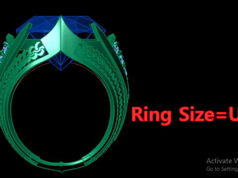 TURKISH MEN FASHION RING 3D PRINTABLE MODEL 3D Print Model